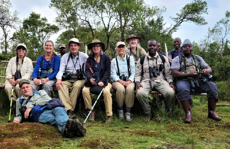 Our clients resting after a birding excussion in Mgahinga NP