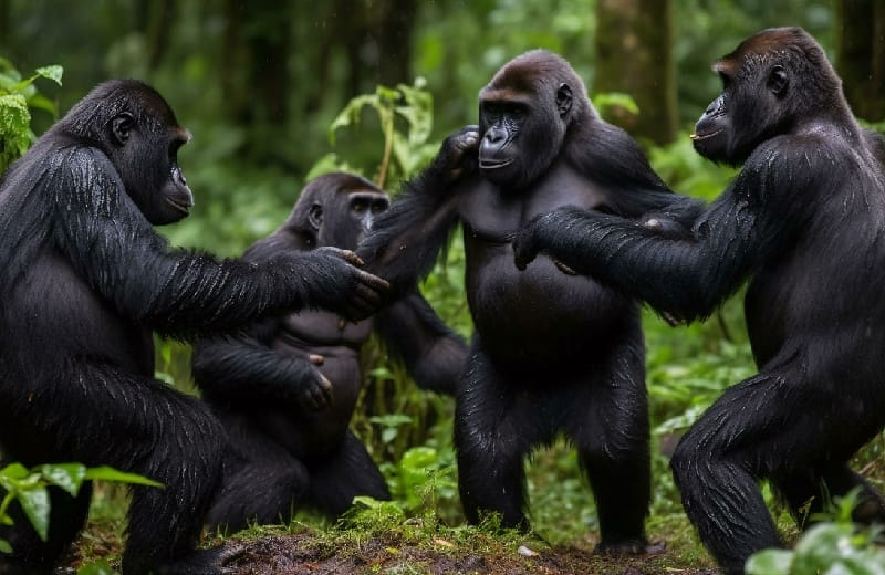 gorilla family interaction